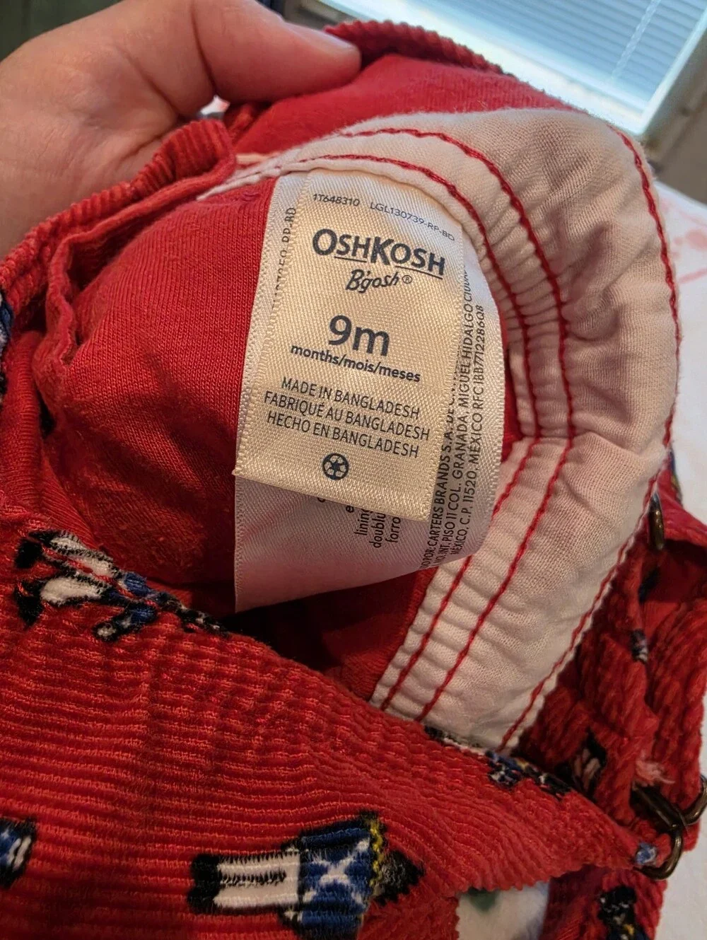 Osh Kosh B'gosh Nutcracker Soldier 9 Month Overalls Red Baby Boy
